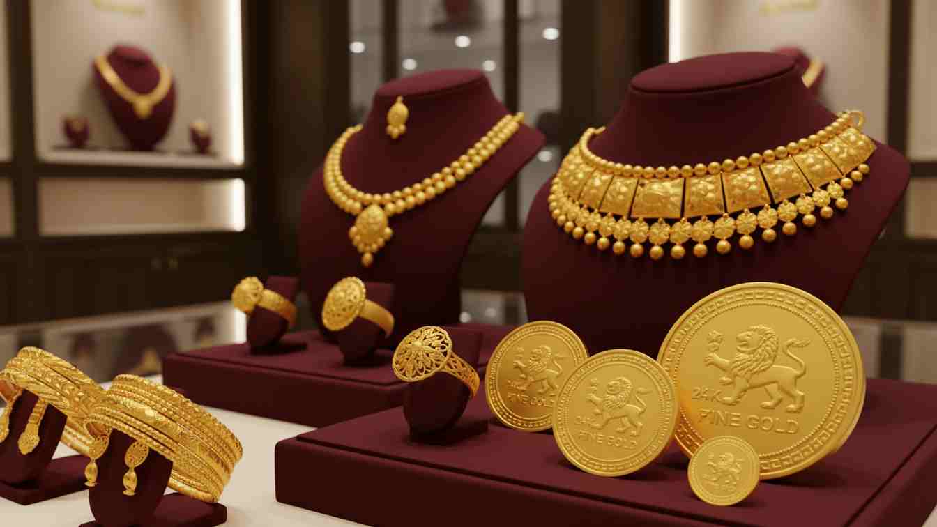 22K और 24K गोल्ड ज्वेलरी और गोल्ड कॉइन्स – शुद्ध सोना खरीदने की गाइड